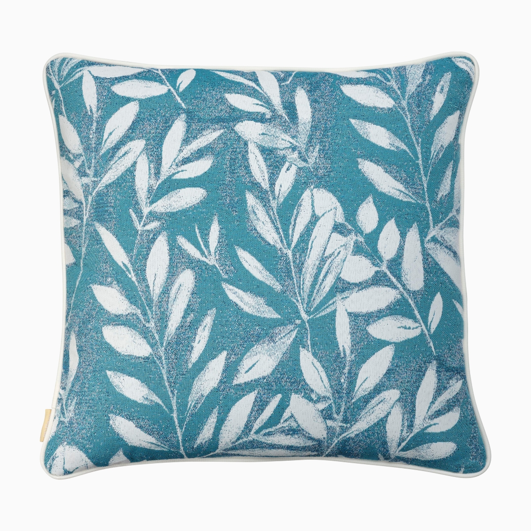 Kissen Small Leaves - Turquoise